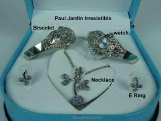 Paul Jardin Fashion jewelry irresistible Watch Bracelet EarRing 