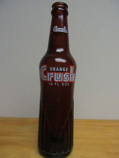 ORANGE CRUSH 10 oz brown beverage soda drink Bottle 1966 Great LOOK!