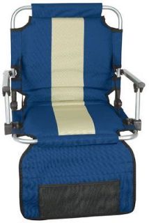 Portable Camping Stansport Folding Stadium Seat w/ Arms Blue 19  X17 