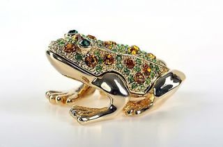   Frog Trinket Box by Keren Kopal   Swarovski Crystal Jewelry Box