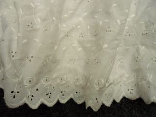 White Eyelet TWIN Size Bedskirt from Croscill with Scalloped Edges