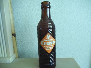 RARE RARE Collectible/Vi​ntage Orange Crush amber pop bottle,DURAGL 