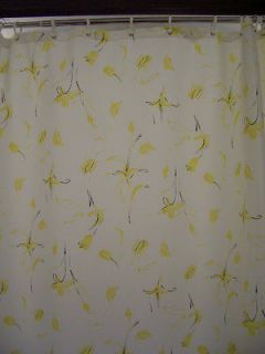 SHOWER CURTAIN EXTRA LONG 210cm ABSTRACT FLORAL DESIGN (100% POLYESTER 