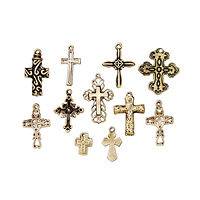 66   Assorted Cross Charms Favors Earrings