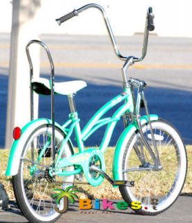   20 Girls lowrider Banana Seat Beach Cruiser Bicycle Mint Green NEW