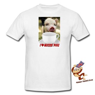 MICRO PIG CUTE TEA CUP FUNNY T SHIRT ALL SIZES