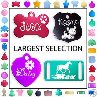   Sided ** Custom Engraved Dog Tag Cat Pet ID Tags w/ Font & Graphic