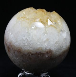 Large Citrine Geode Sphere Druze Cluster 3.25in