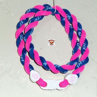 Phiten Tornado Necklace Custom Hot Pink/Royal Blue