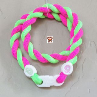 Phiten Tornado Necklace Custom Hot Pink & Optic Green