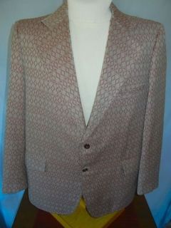 Vintage 1970s Red & Gray Leisure Jacket 48R   a DeLuxe Pimp Disco 