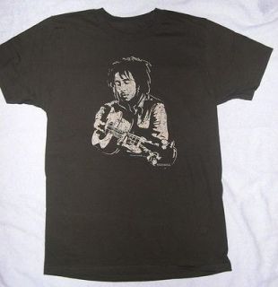 Bob Marley Acoustic Guitar brown t shirt S and XL Vintage Zion 