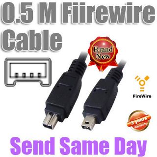 5M Firewire to 4 Pin Data Transfer Camcorder Cable For Canon Sony 