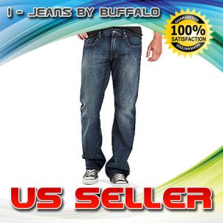 jeans by Buffalo Dayton Slim Straight Jeans MENS DARK CRISP