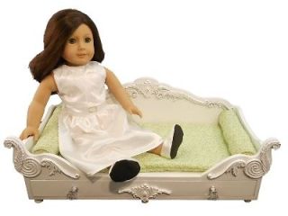   Victorian Trundle Day Bed Sofa + 6 Pc Bedding for American Girl Doll