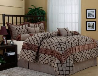 Dawn Luxury 7pc Comforter Set bed in a bag NEW King/Queen