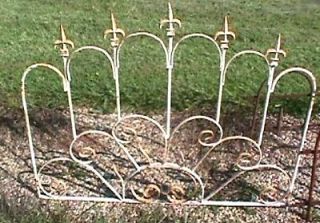   Iron Sunburst Garden Fence Border, Trellis for Flowers & Vine, Fencing