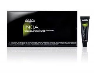   INOA Hair Colour 101 tubes 27 shades Inc shampoo & Oil Dev, 20 & 30Vol