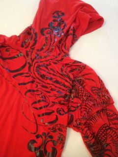 NWT Womens DEREON RED/ORANGE hoodie sweatshirt MM