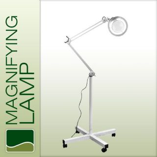 Rolling Adjustable MAGNIFYING LAMP BEAUTY Mag Light SALON FACIAL w 