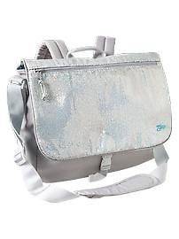 Gap Kids NWT Sequin Silver Sparkle Messenger Bag School NEW Sold Out