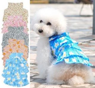 Pet Supply Wholesale Dog Dresses Clothing Little flower design Very 