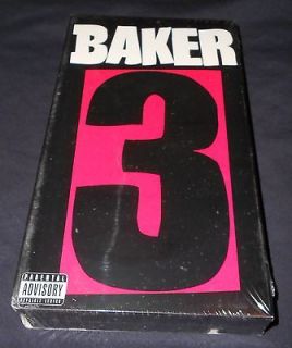 Baker 3 skateboarding video VHS, Brand new Sealed Rare Reynolds, TK 