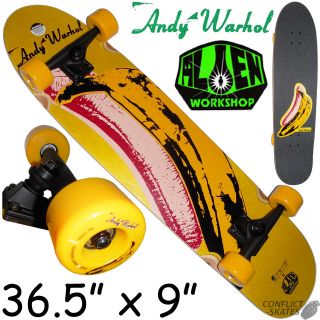 ALIEN WORKSHOP Andy Warhol Banana Complete Longboard Skateboard 36.5 
