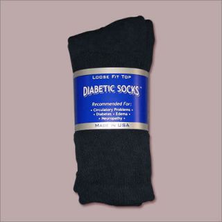 Mens Diabetic Crew Socks ~ 6 Pair ~ Made in the USA~New ~ Size ~ 10 