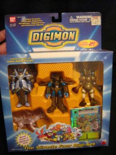 Digimon Bandai MIRACLE FOUR Rare Digi Set Figures + Rare Card NEW 