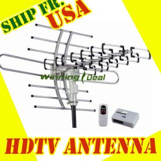 Digital TV Antenna HDTV Rotor 360° Outdoor DTV VHF FM Rotating Kit 