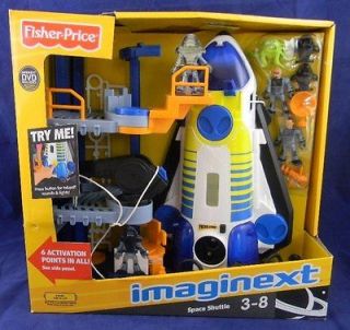 Fisher Price Imaginext SPACE SHUTTLE & LAUNCH TOWER w/ 2 Figures Alien 