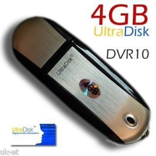 UltraDisk 4GB DVR10 Digital Voice Recorder USB Memory Stick ver 2012 