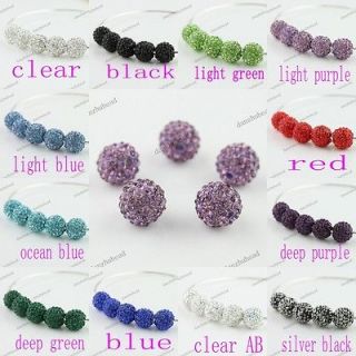 WHOLESALE CRYSTAL ALLOY DISCO BALL SPACER LOOSE BEADS JEWELRY FINDINGS 