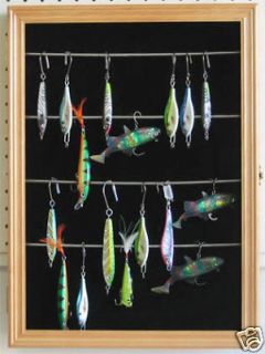 Fishing Lure, Bait, spoon display case cabinet, FLC01 OAK