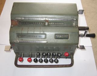 Vintage Swedish Mechanical Calculator * FACIT*
