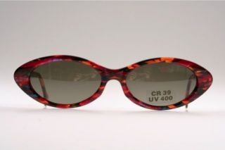 Unusual flat eye shaped red mixed sunglasses by ENRICO COVERY Mod. 754 