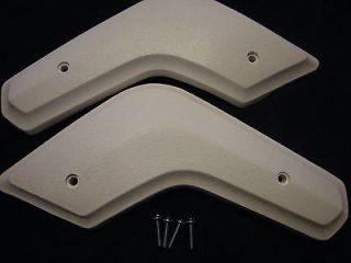 Bench Seat Hinge Cover (Pair) White  1968 70 Dodge Plymouth A & B BODY 