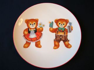   Porzellan West Germany Porcelain Collectors Plate with 2 Bears