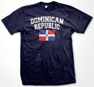 Dominican Republic Country Flag Mens T Shirt Baseball