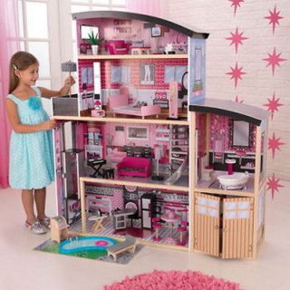   Sparkle Mansion 4 Story Kids Wood Doll House Dollhouse fits Barbie