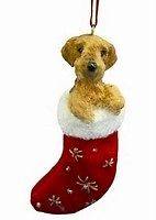 Airedale Dog Plush Sparkling Stocking Christmas Tree Ornament in Gift 