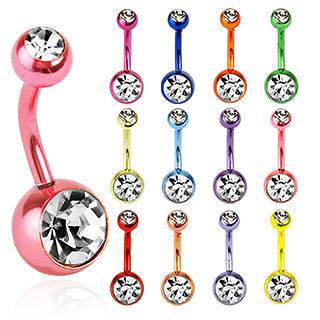 neon belly button rings in Navel Rings