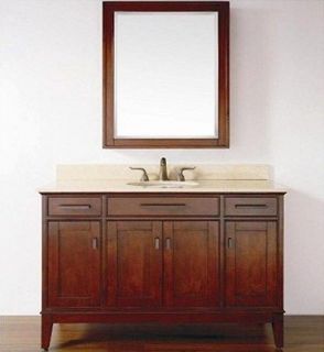 48Single Sink Bathroom vanity,Solid wood cabinet Cream marble top 