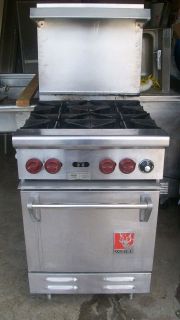 Wolf 4 Burner Range with Oven 24 Natural Gas