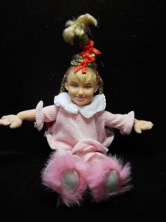   Cindy Lou Who Doll w/ spinning Braids Movie doll 13 2000 Dr Seuss