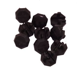 10 Small Brown Hexagonal Face Drain Caps, Covers for Upvc Windows 