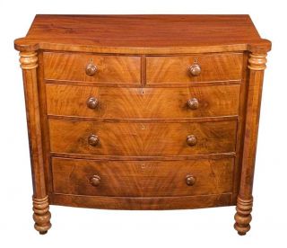 Victorian Period Antique English Mahogany Chest of Drawers Dresser