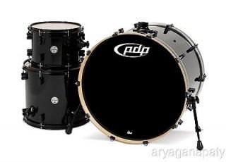 NEW DW Pacific CM3 Concept 3 Piece Drums Set Shell Pack Pearl Black