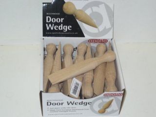 New Wooden Door Stop Stopper Jam Wedge Stops Doorstop Solid Beech Wood